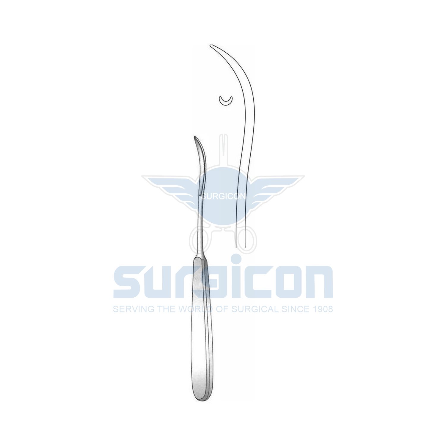 Kocher Ligature Needle Guide Probe – UPSCALE Instruments